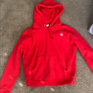 red champion hoodie